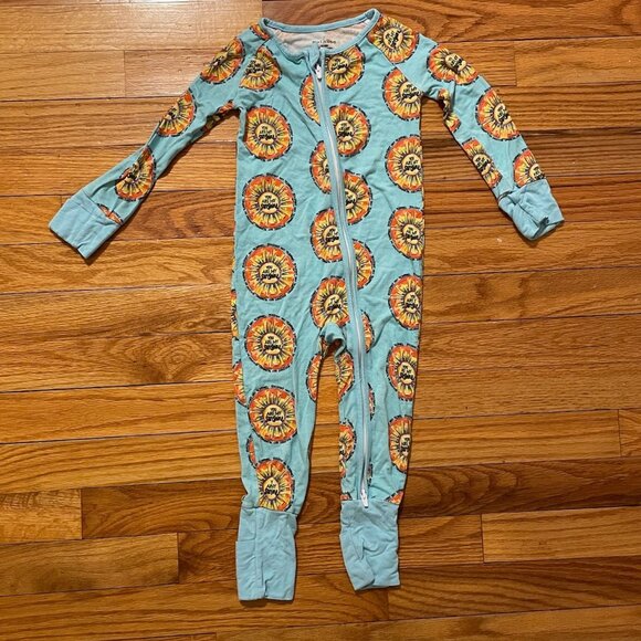 Girls 18 Month Bamboo Footie Pajamas 3-Piece Lot - Picture 2 of 7